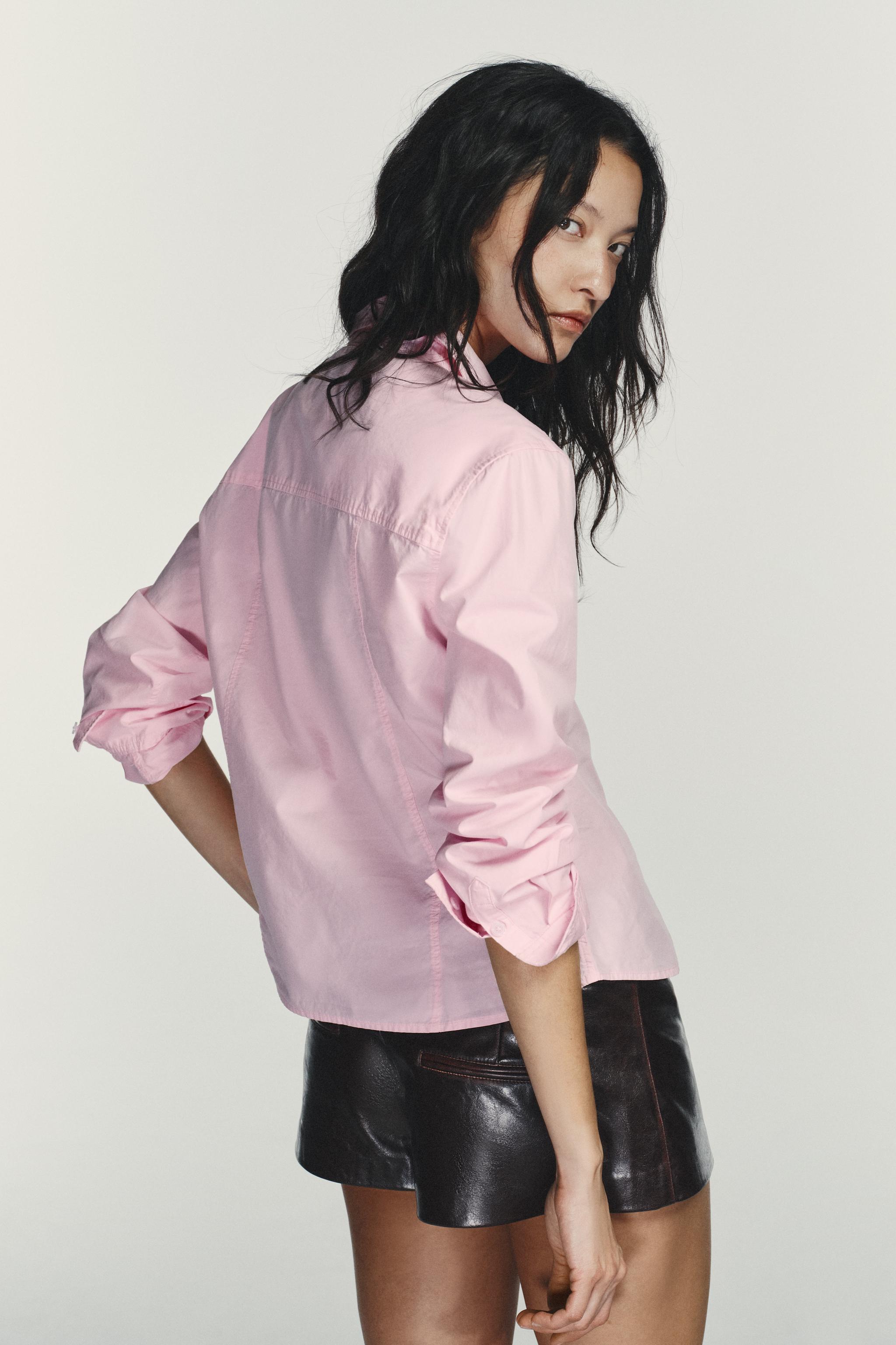 CHEMISE UNIE EN POPELINE